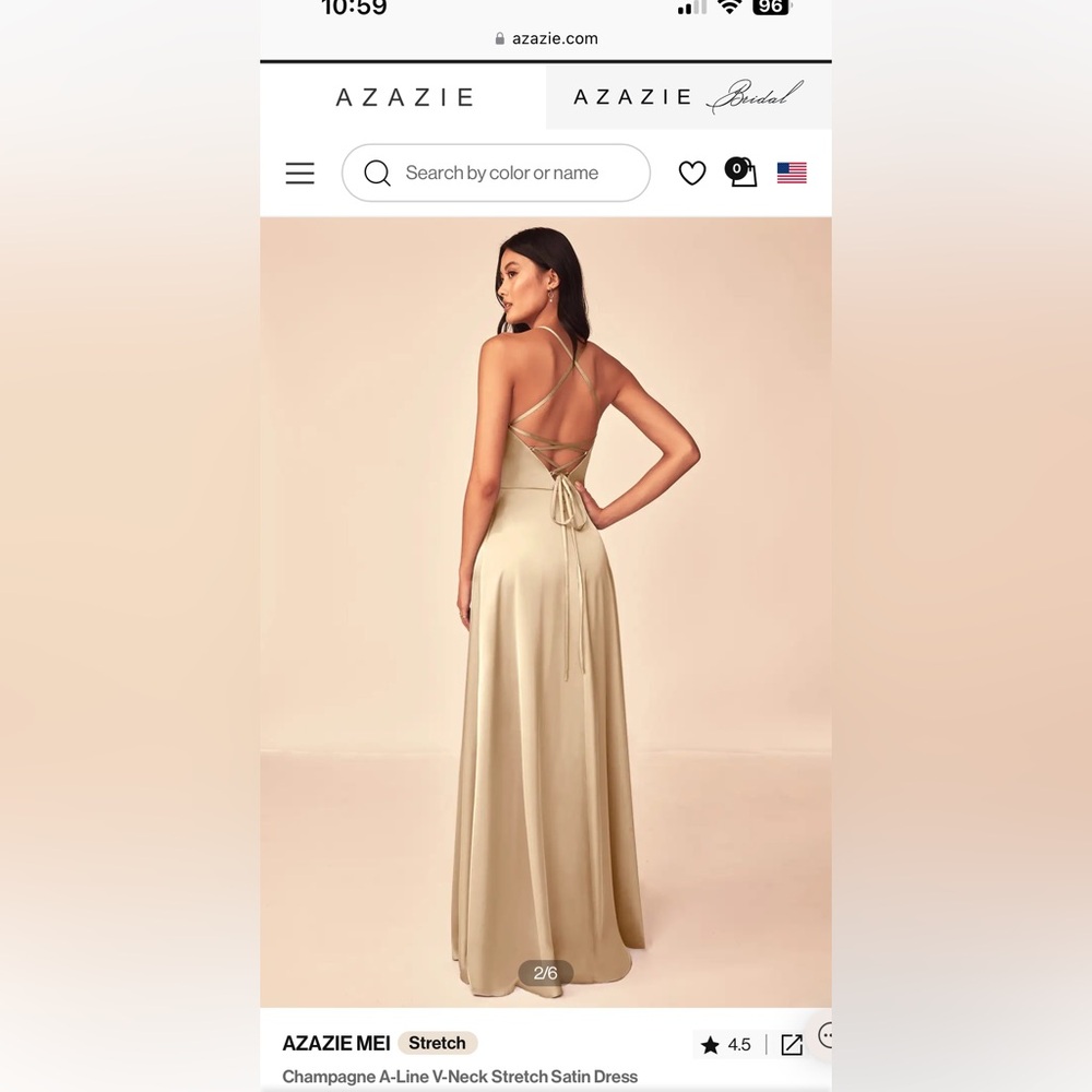 Champagne bridesmaid dress